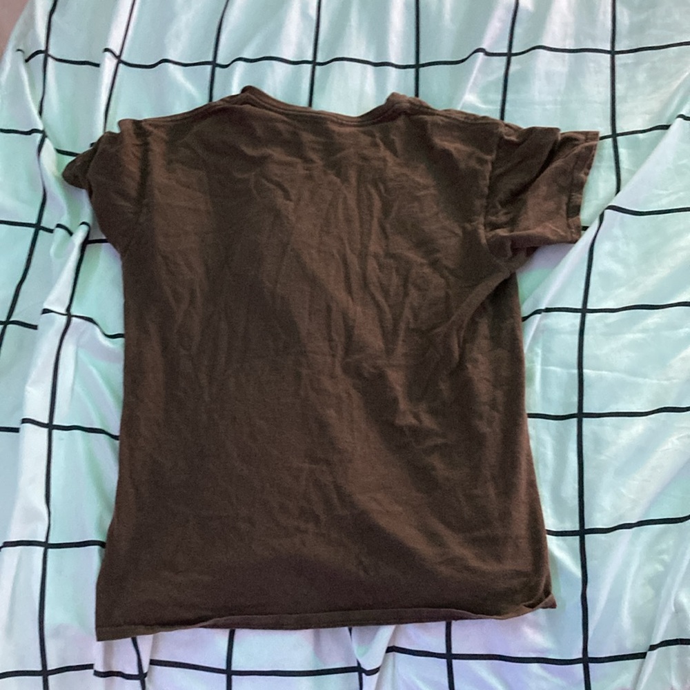 Brown Butterfly And Flower Tee - Picture 2 of 2